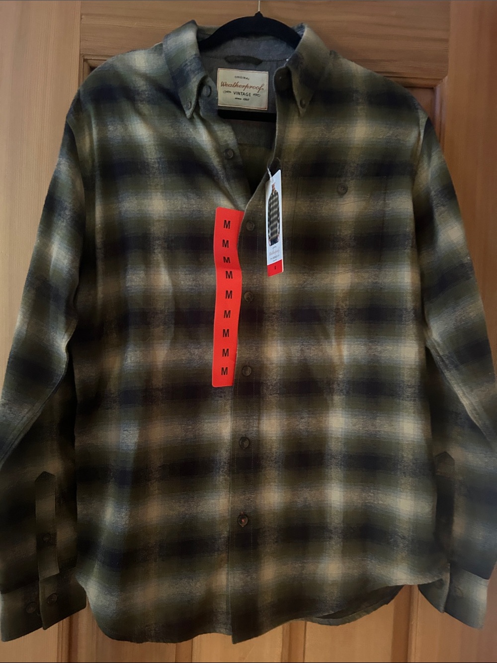 Vintage Wash Plaid Button-Up Shirt in Olive & Black